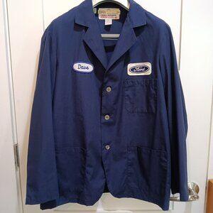 Vintage Ford Mechanic Jacket "Dave" Name patch new upscaled buttons  Size L